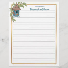 Birdhouse Bliss Line Letterhead Brevhuvud