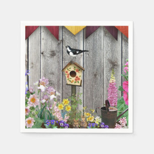 Birdhouse-Blomsterträdgård Pappersservett