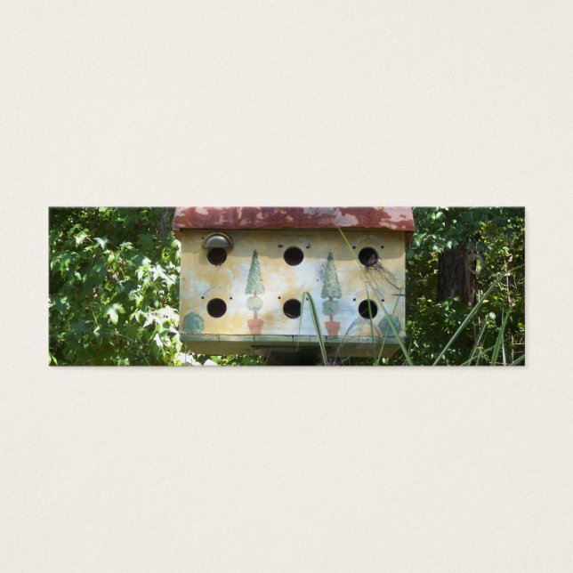 Birdhouse-bokmärke Litet Visitkort (Framsidan)