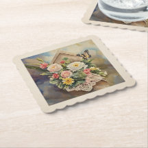 Birdhouse Bouquet - Papper Underlägg