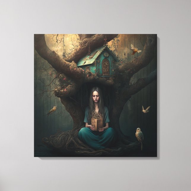 Birdhouse Dreams Canvastryck (Framsida)