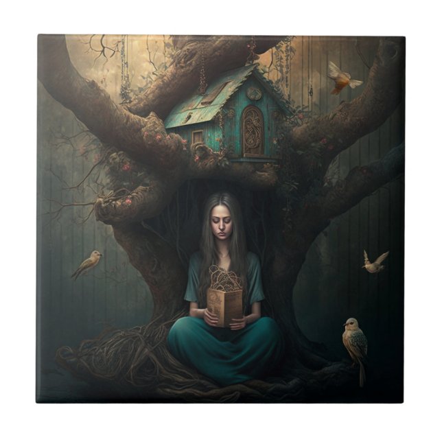 Birdhouse Dreams Kakelplatta (Framsidan)