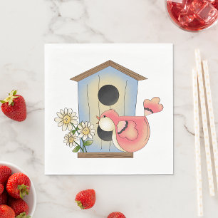 Birdhouse och Bird Pappersservett
