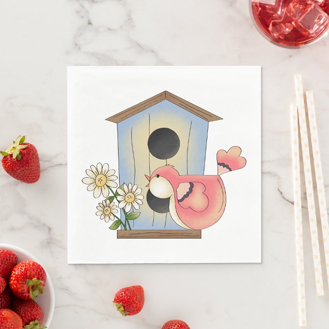 Birdhouse och Bird Pappersservett (Skapare uppladdad)