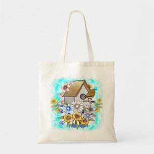 Birdhouse Wren Tote Bag Tygkasse