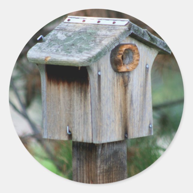 Birdhouseklistermärkear Runt Klistermärke (Framsida)
