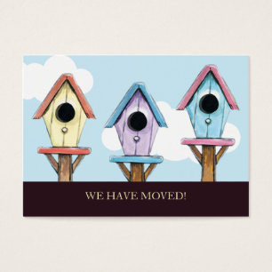 Birdhouses har vi flyttat mini- meddelande visitkort
