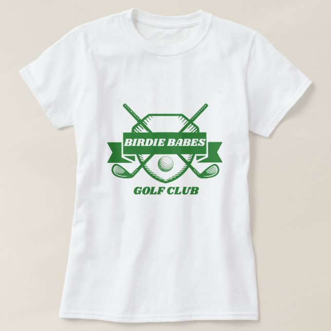 Birdie Babes Golf Shirt - Dam Anpassningsbar Tee (Design framsida)