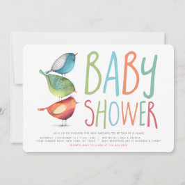 Birdie Baby Shower Inbjudningar
