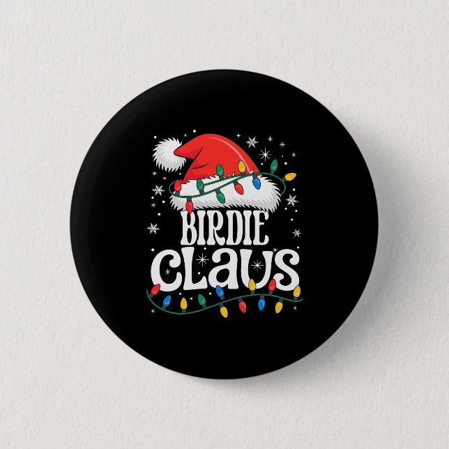 Birdie Claus Funny Xmas Christmas Grandma Holiday  Knapp (Framsida)