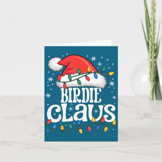 Birdie Claus Funny Xmas Christmas Grandma Holiday  Kort (Framsida)