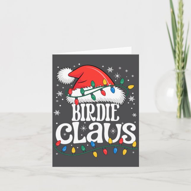 Birdie Claus Funny Xmas Christmas Grandma Holiday  Kort (Framsida)