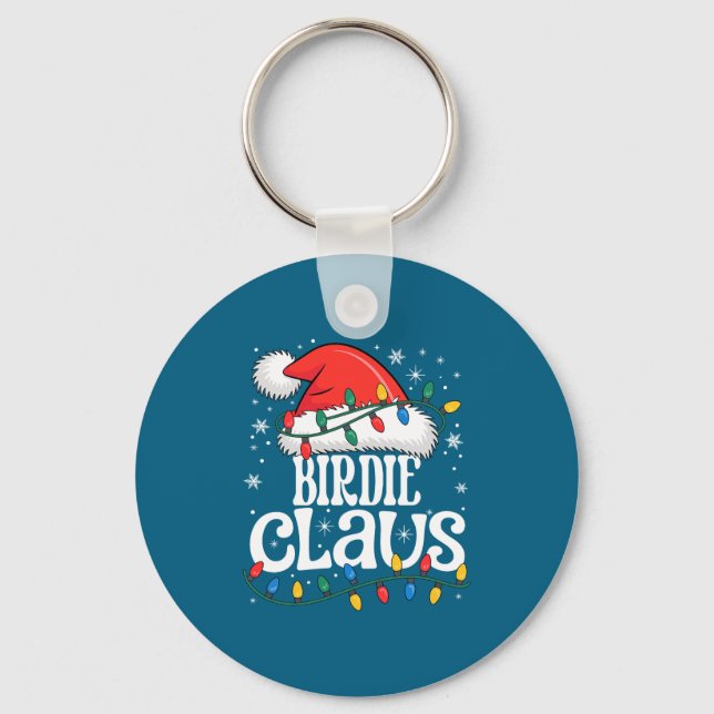 Birdie Claus Funny Xmas Christmas Grandma Holiday  Nyckelring (Framsida)