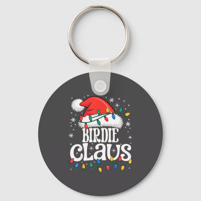 Birdie Claus Funny Xmas Christmas Grandma Holiday  Nyckelring (Framsida)
