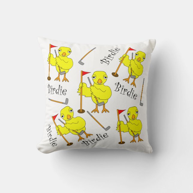 Birdie Golfer Chick Kudde (Framsida)