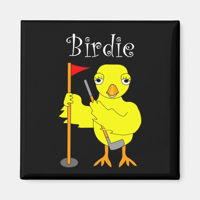 Birdie Golfer Chick Magnet (Framsidan)