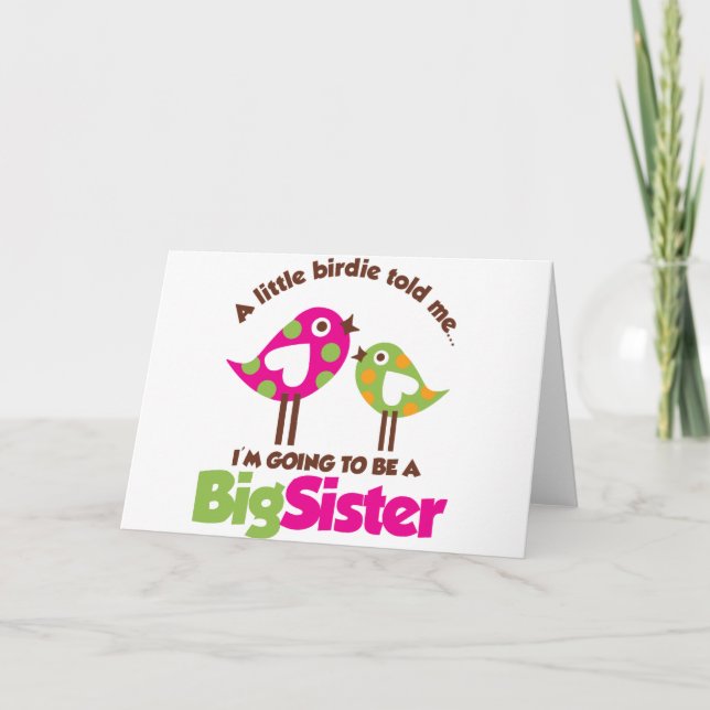 Birdie kommer att bli en stor syster meddelande (Framsida)