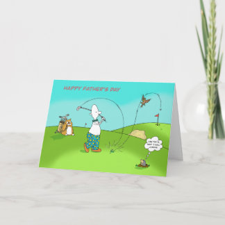 Birdie, lustigt golf Far's Day-kort Kort