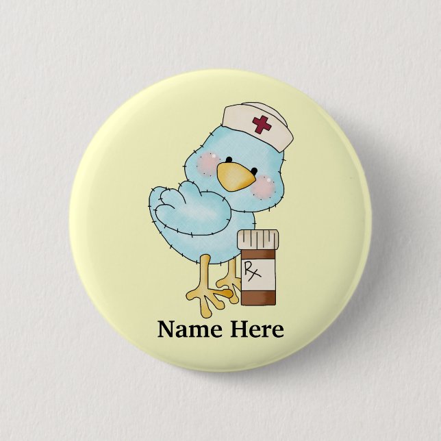 Birdie Nurse Button Knapp (Framsida)
