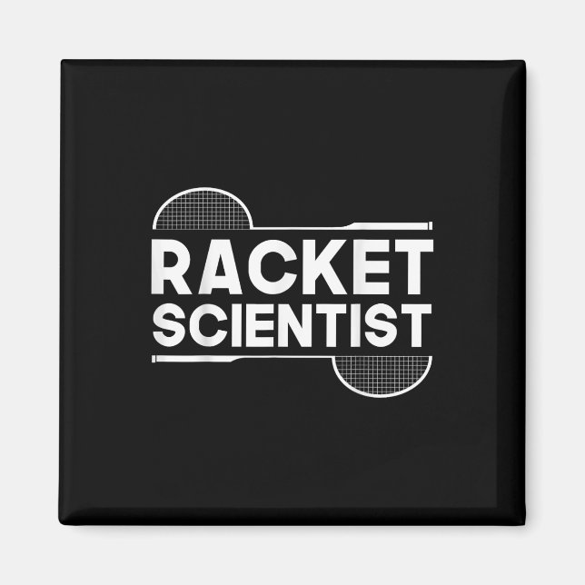 Birdie Shuttle Racket Scientist Badminton Magnet (Framsidan)