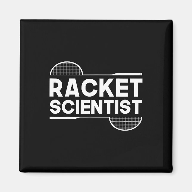 Birdie Shuttle Racket Scientist Badminton Magnet (Framsidan)