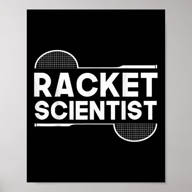 Birdie Shuttle Racket Scientist Badminton  Poster (Framsidan)