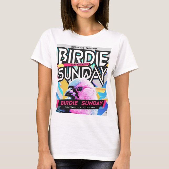 Birdie Söndag Electropop T Shirt (Framsida)