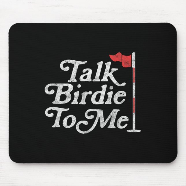 Birdie to Me Funny Golfer Pappa Fars dag Golf Gra Musmatta (Framsidan)