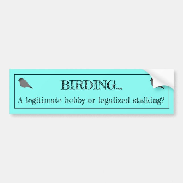 Birding hobby eller förföljabildekal bildekal (Framsidan)