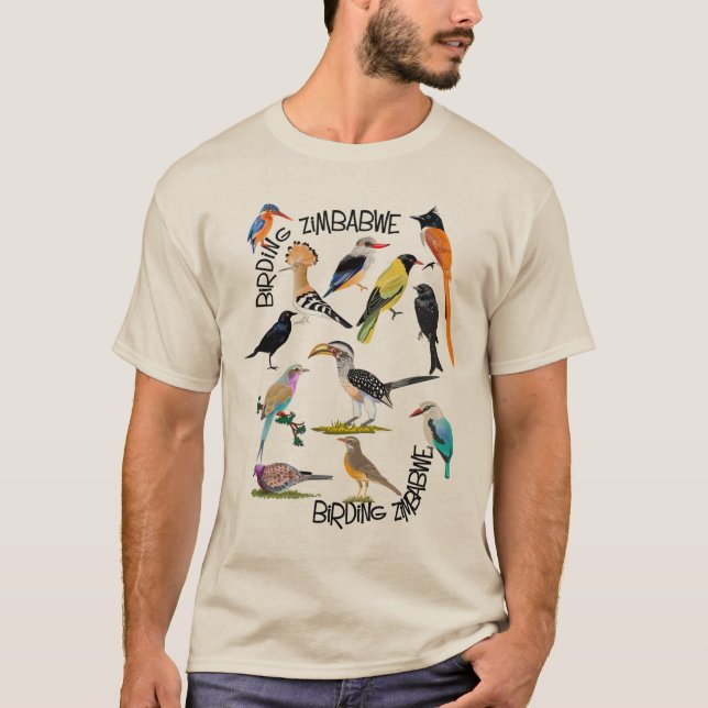 Birding Zimbabwe Tshirt T Shirt (Framsida)