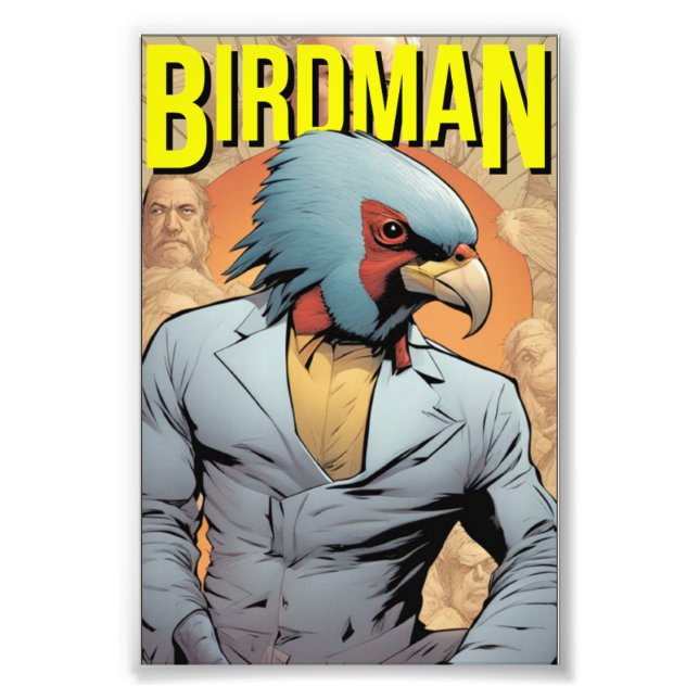 Birdman Tecknad Fototryck (Framsidan)