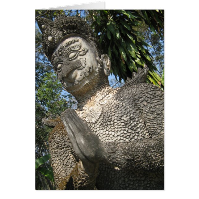 Birdman Wai.. Nong Khai, Isaan, Thailand Card Hälsningskort (Framsidan)