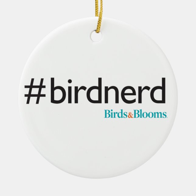 #BirdNerd Julgransprydnad Keramik (Framsidan)