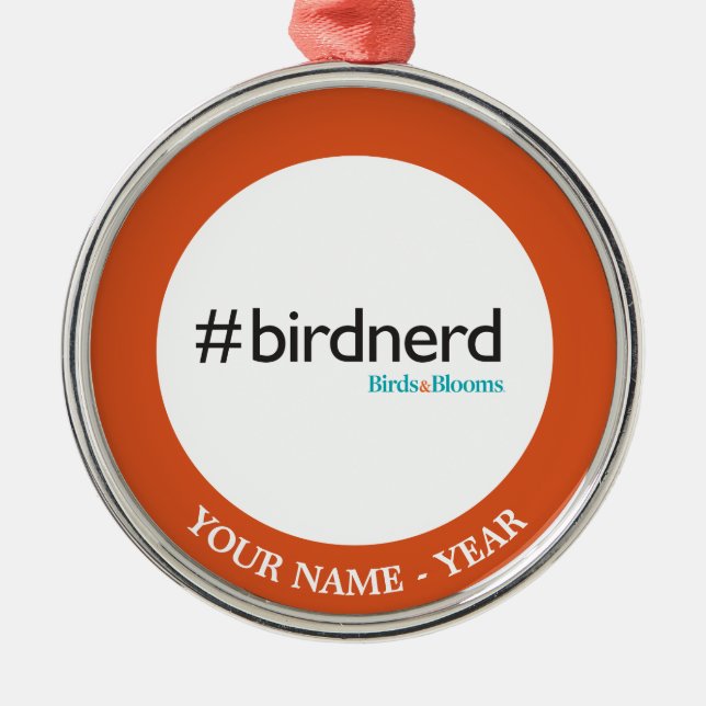 #BirdNerd Julgransprydnad Metall (Framsidan)