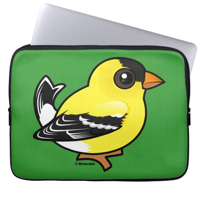 Birdorable American Goldfinch Laptop Sleeve (Framsidan)