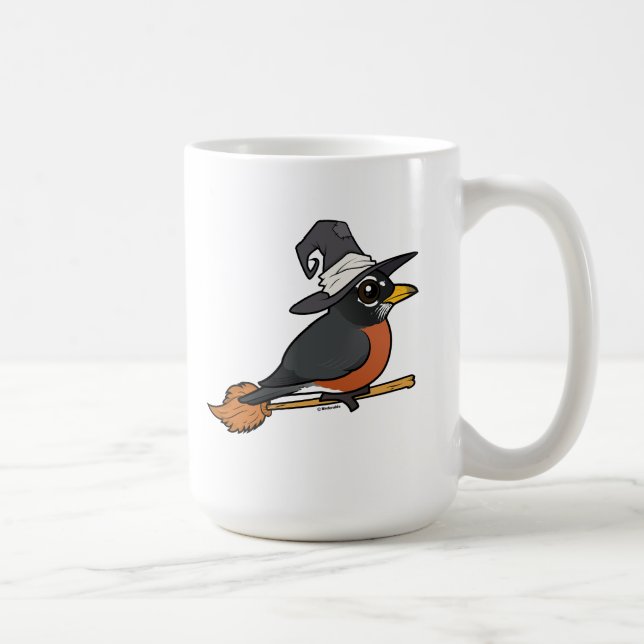 Birdorable American Robin Witch Halloween Kaffemugg (Höger)