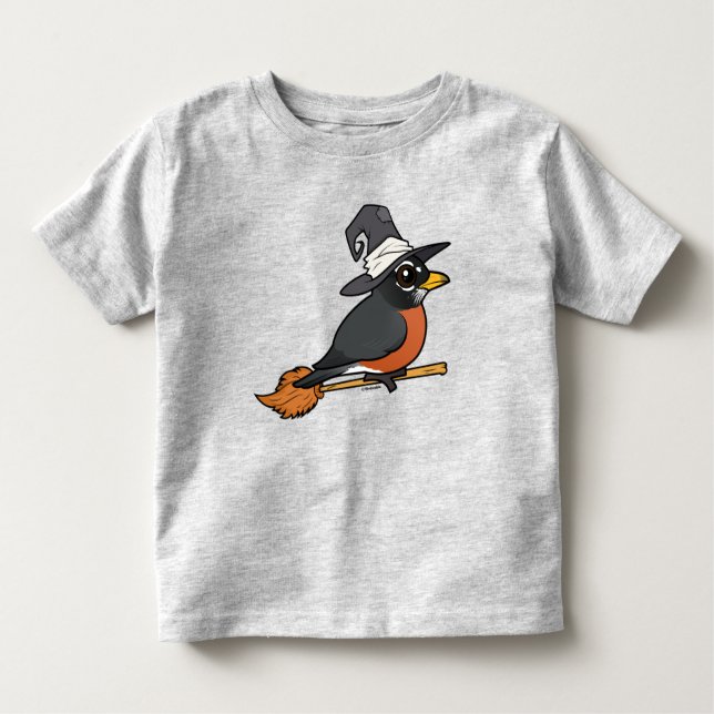 Birdorable American Robin Witch Halloween T Shirt (Framsida)