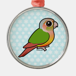 Birdorable ananas Grönt-varade fräck mot Conure Julgransprydnad Metall