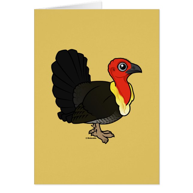 Birdorable Australian Brushturkey Hälsningskort (Framsidan)