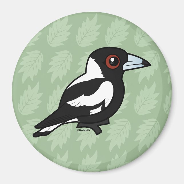 Birdorable Australian Magpie Magnet (Framsidan)