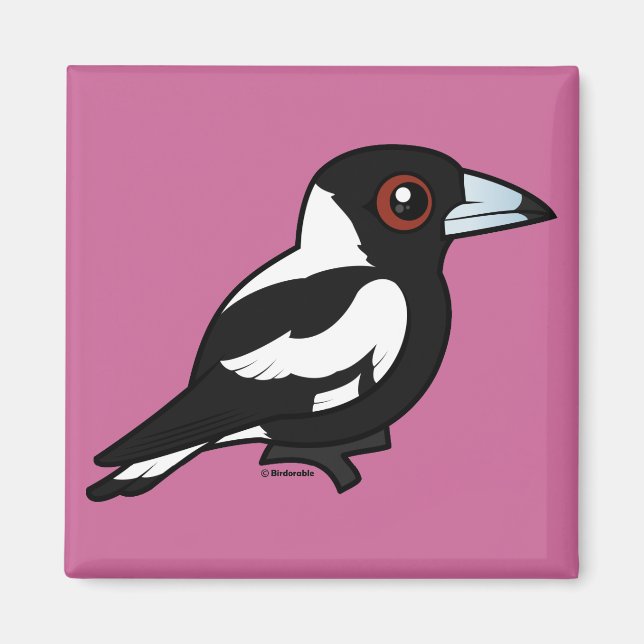 Birdorable Australian Magpie Magnet (Framsidan)