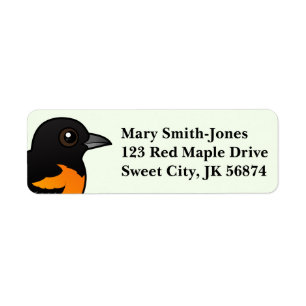 Birdorable Baltimore Oriole Returadress Etikett