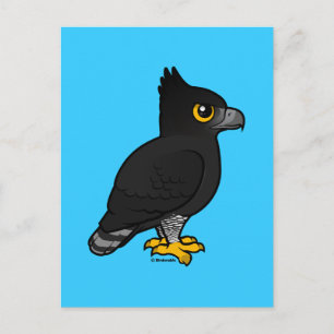 Birdorable Black Hawk-Eagle Vykort