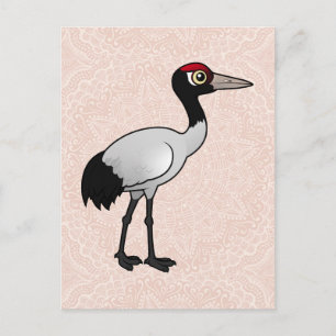Birdorable Black necked Crane Vykort