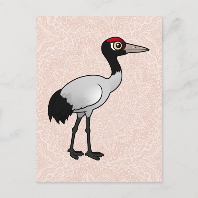 Birdorable Black necked Crane Vykort (Framsida)