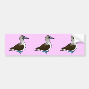 Birdorable Blått-footed Booby Bildekal