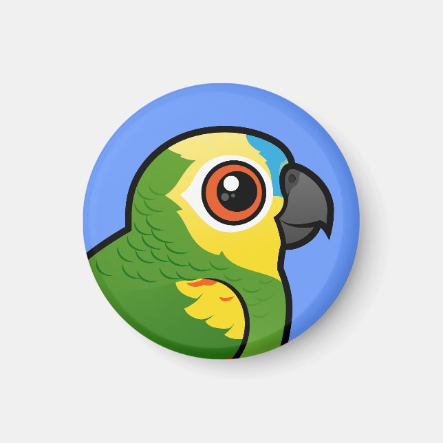 Birdorable Blue-fronted Parrot Magnet (Framsidan)