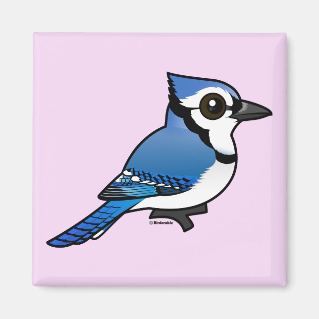 Birdorable Blue Jay Magnet (Framsidan)