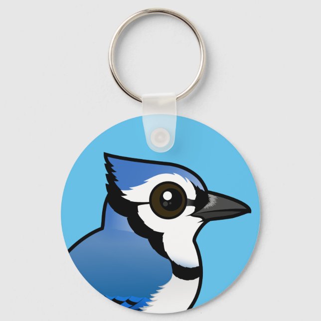 Birdorable Blue Jay Nyckelring (Framsida)
