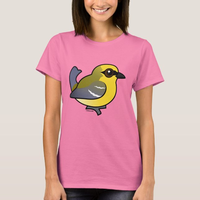 Birdorable Blue-winged Warbler T-shirt (Framsida)